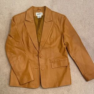 Brown Leather Blazer